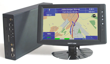 CALU-M2-TRUCK CarPC (CTF800 - 8" VGA Touchscreen, GPS Sirf3 TMC + USB Adapter, CALU-M2 Barebone, Celeron-M 1.6Ghz, 512MB SlimRAM, 2,5" 40GB HDD, DVD-Drive, DC/DC (Car+Truck), Truck Navigator 4.0) [Assembled]