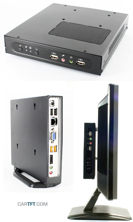 MiniPC HAHE-DN-B Gehuse (fr Intel DN2800MT Half-Height ITX) [Schwarz]