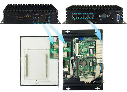 Jetway JBC373F38-52L8-B (8x LAN) (Intel Pine Trail-D)